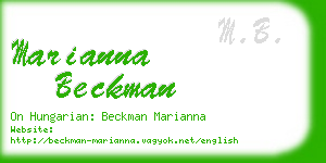 marianna beckman business card